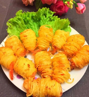 Tôm cuộn khoai
